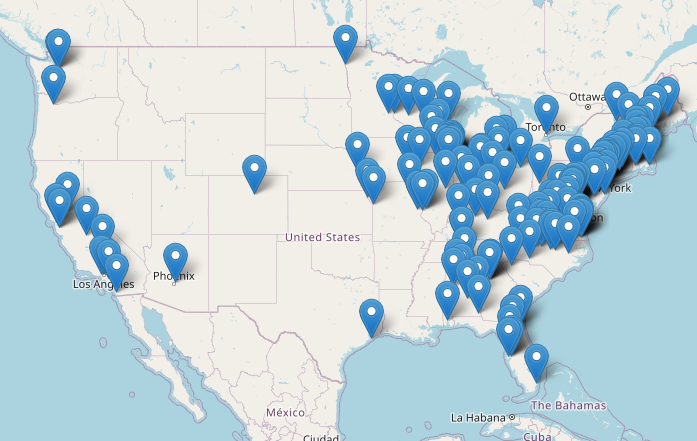 The Alloantibody Exchange participating sites as of March 2025.